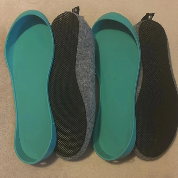 Mahabis Classic Gray Felt Shearling Detachable Women’s Slippers - Picture 7 of 9